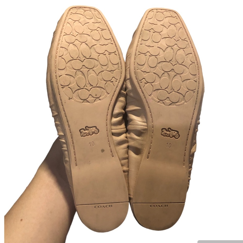 Coach Eleanor Leather Ballet Flats Gem